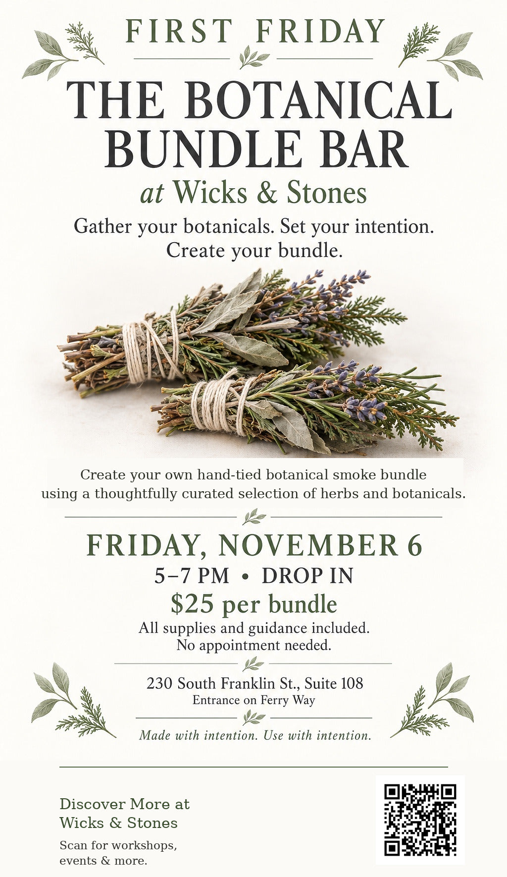 Botanical Bundle Bar (November First Friday Event)