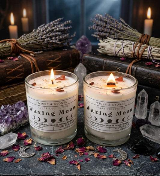 Waxing Moon Candle